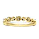Diamond Flower Ring Half Eternity Stackable 14K Yellow Gold 0.31ct Wholesale
