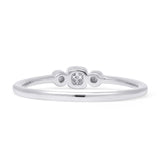 Half Eternity Cluster Ring Halo Natural Diamond 14K White Gold Wholesale