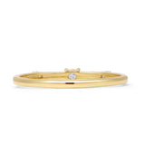 Three Stone Round Natural Diamond Wedding Band 14K Yellow Gold Wholesale