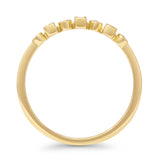 Half Eternity Round & Baguette Natural Diamond Band 3.5mm 14K Yellow Gold Wholesale