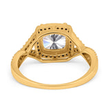 14K Yellow Gold Cushion Infinity Shank 8mm I VVS2 GIA Certified 2.01ct Lab Grown CVD Diamond Engagement Wedding Ring