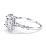 14K White Gold Halo Cushion GIA Certified 8mm I VVS2 2.01ct Lab Grown CVD Diamond Engagement Wedding Ring Size 6.5