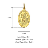 gold st christopher pendant