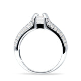 Round Engagement Ring Vintage Style Cubic Zirconia 925 Sterling Silver Wholesale
