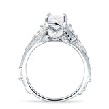 Round Engagement Ring Split Shank Cubic Zirconia 925 Sterling Silver Wholesale