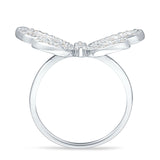 Cluster Butterfly Ring Baguette Cubic Zirconia 925 Sterling Silver Wholesale