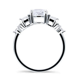 Vintage Style Round Three Stone Ring Cubic Zirconia 925 Sterling Silver Wholesale