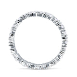 Teardrop Pear Shaped Ring Full Eternity Cubic Zirconia 925 Sterling Silver Wholesale