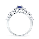 Art Deco Marquise Vintage Style Blue Sapphire CZ Ring 925 Sterling Silver wholesale