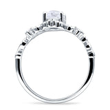 Vintage Style Engagement Ring Marquise Cubic Zirconia 925 Sterling Silver Wholesale