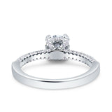 Wholesale Solitaire Accent Round Engagement Ring Simulated Cubic Zirconia 925 Sterling Silver