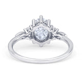 Oval Art Deco Engagement Ring Cubic Zirconia 925 Sterling Silver Wholesale