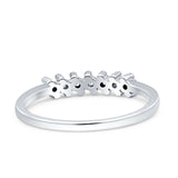 Round Dazzling Eternity Wedding Band Cubic Zirconia 925 Sterling Silver Wholesale