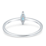 Solitaire Marquise Engagement Ring Simulated Aquamarine 925 Sterling Silver Wholesale