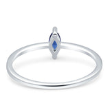 Solitaire Marquise Engagement Ring Simulated Blue Sapphire 925 Sterling Silver Wholesale