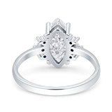 Vintage Marquise Engagement Ring Simulated Cubic Zirconia 925 Sterling Silver Wholesale