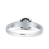 Vintage Style Oval Thumb Ring Statement Fashion Oxidized Simulated Black Onyx 925 Sterling Silver