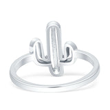 Cactus Ring Plain Band 925 Sterling Silver