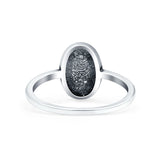 Octopus Ice Cream Oxidized Band Solid 925 Sterling Silver Thumb Ring (11mm)