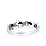 Elephants Ring Oxidized Band Solid 925 Sterling Silver Thumb Ring (5mm)