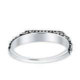 925 Sterling Silver Signet Oxidized Trendy Band Thumb Ring Wholesale