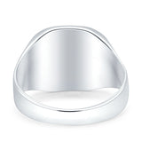 925 Sterling Silver Classical Signet High Polished Mens Band Ring Wholesale