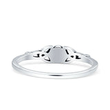 Weave Trinity Celtic Oval Thumb Ring Statement Fashion Simulated Black Agate 925 Sterling Silver