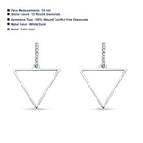 Hollow Triangle Earrings