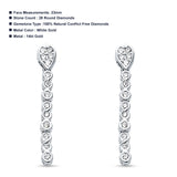 14k Solid White Gold Infinity Drop Dangle Diamond Earrings Wholesale