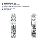 Diamond Huggie Hoop Earrings Trendy 14K White Gold 0.13ct Wholesale