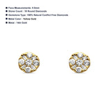 Diamond Stud Earring Round Minimalist 14K Yellow Gold 0.22ct Wholesale