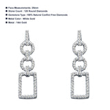 Diamond Stud Earrings Drop Dangle 14K White Gold 0.20ct Wholesale