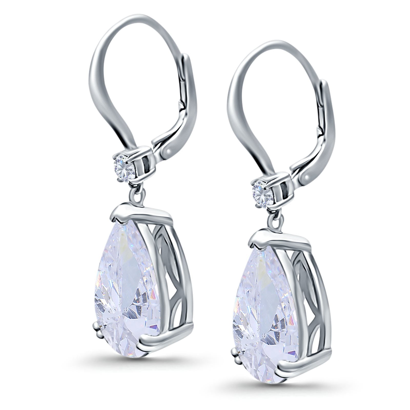 EVELYN Orecchini In Argento 925 Con Zirconi Cubici – Placcati Oro, Design Creativo 18x30 Mm, Ipoallergenici, Regalo Con Scatola