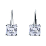 Cushion Leverback Earrings Cubic Zirconia 925 Sterling Silver Wholesale