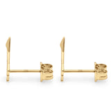 14K Yellow Gold Solid Petite Arrow Love Studs Earring Best Birthday Or Anniversary Gift