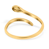 14K Yellow Gold 0.10ct Round 3mm G SI Diamond Petite Dainty Snake Eternity Band Engagement Wedding Ring
