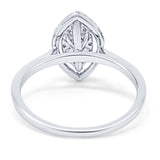 14K White Gold 0.38ct Round 12.5mm G SI Promise Diamond Engagement Wedding Ring Size 6.5
