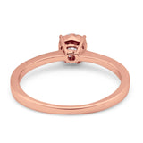 14K Rose Gold 0.15ct Round 5mm G SI Diamond Solitaire Promise Engagement Wedding Ring Size 6.5