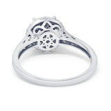 14K White Gold 0.20ct Round 9mm G SI Diamond Engagement Wedding Ring Size 6.5