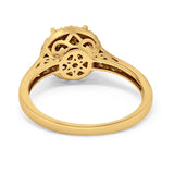 14K Yellow Gold 0.20ct Round 9mm G SI Diamond Engagement Wedding Ring Size 6.5