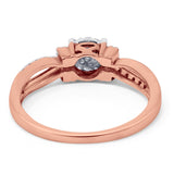 14K Rose Gold 0.22ct Round 5.5mm G SI Diamond Solitaire Engagement Wedding Ring Size 6.5
