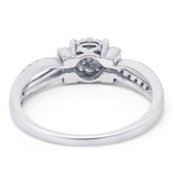 14K White Gold 0.22ct Round 5.5mm G SI Diamond Solitaire Engagement Wedding Ring Size 6.5