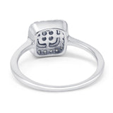 14K White Gold 0.17ct Princess 8.7mm G SI Diamond Engagement Wedding Ring Size 6.5