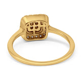 14K Yellow Gold 0.17ct Princess 8.7mm G SI Diamond Engagement Wedding Ring Size 6.5