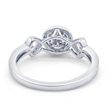 14K White Gold 0.25ct Round 7mm G SI Diamond Promise Engagement Wedding Ring Size 6.5