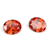(Pack of 5) Oval Simulated Orange CZ