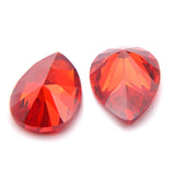 (Pack of 5) Pear Simulated Orange CZ