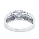 Split Celtic Engagement Ring Round Simulated CZ 925 Sterling Silver