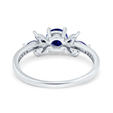 Marquise Wedding Ring Simulated Blue Sapphire CZ 925 Sterling Silver