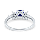 Marquise Wedding Ring Simulated Blue Sapphire CZ 925 Sterling Silver